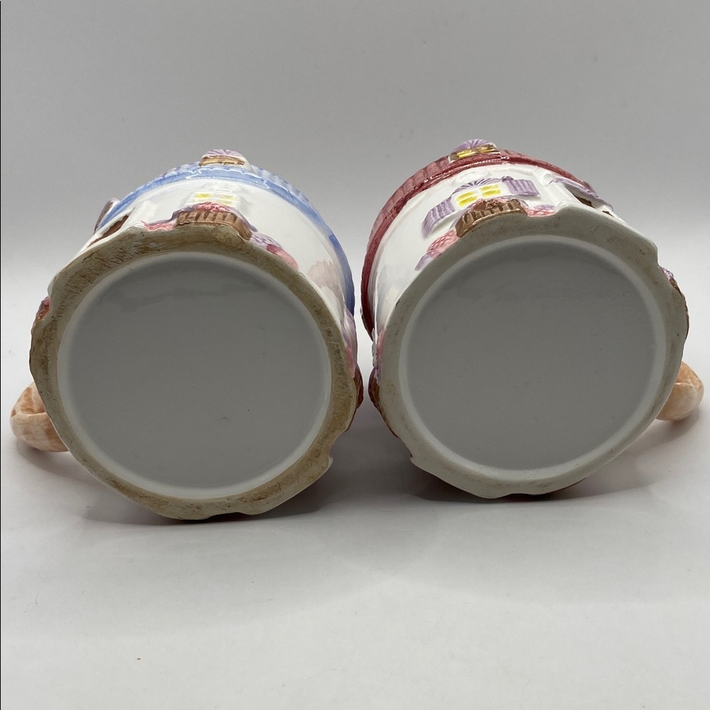 Vintage Country Cottage Ceramic Mugs Set Of 2 - Picture 4 of 8